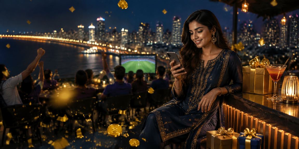 Mumbai sports betting scene with traditional attire in vibrant colors